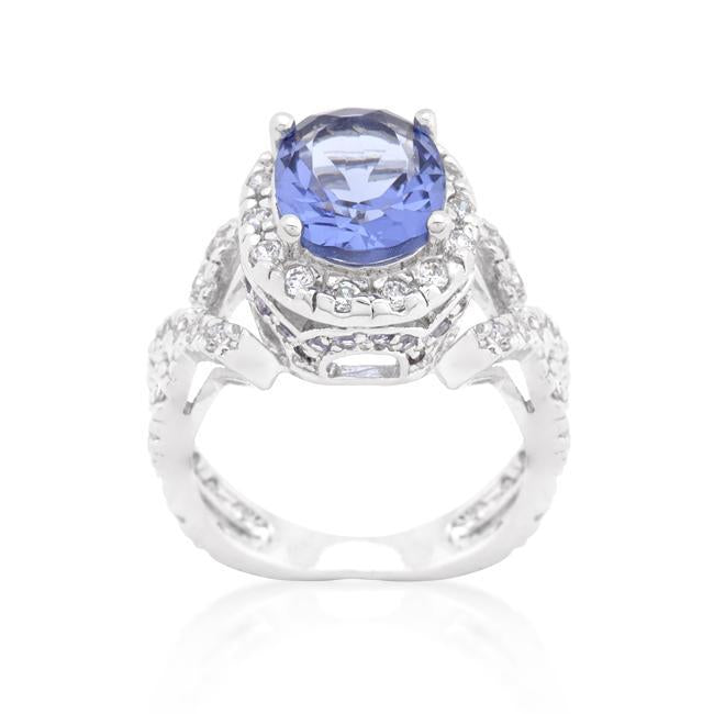 Oval Blue Topaz Cocktail Ring