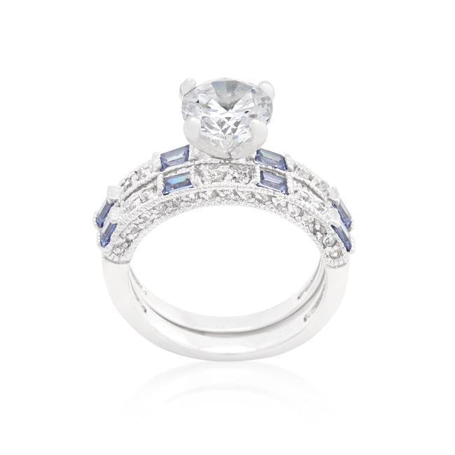 Art Deco Princess Cut Bridal Set