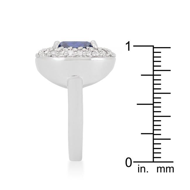 Micropave Purple Bridal Cocktail Ring