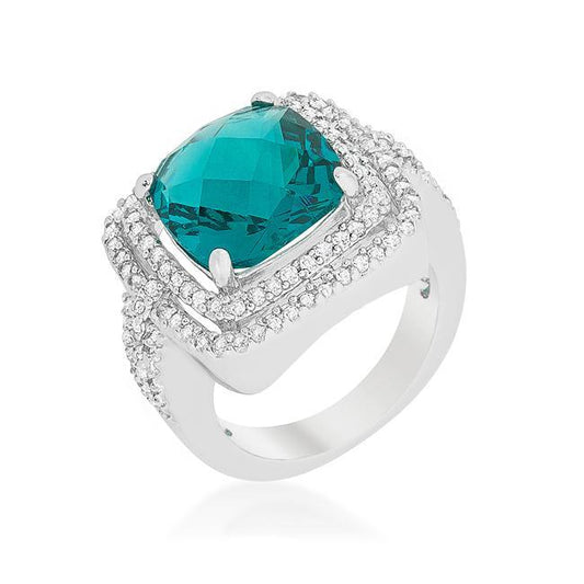 Two-tone Double Halo Cocktail Ring