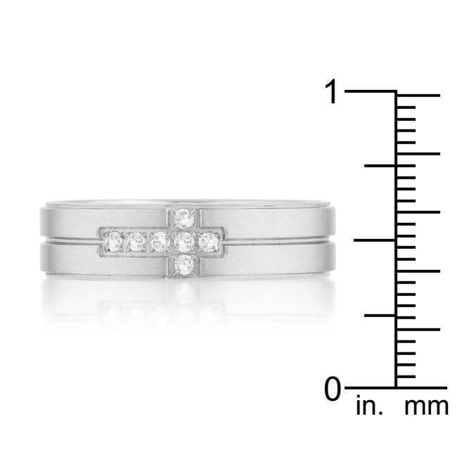 Textured Stainless Steel Band Ring