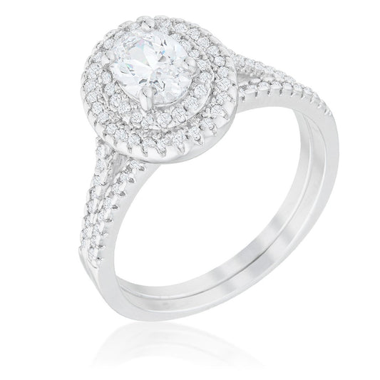 Halo Solitaire Pear Engagement Ring