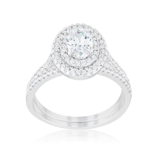 Halo Solitaire Pear Engagement Ring