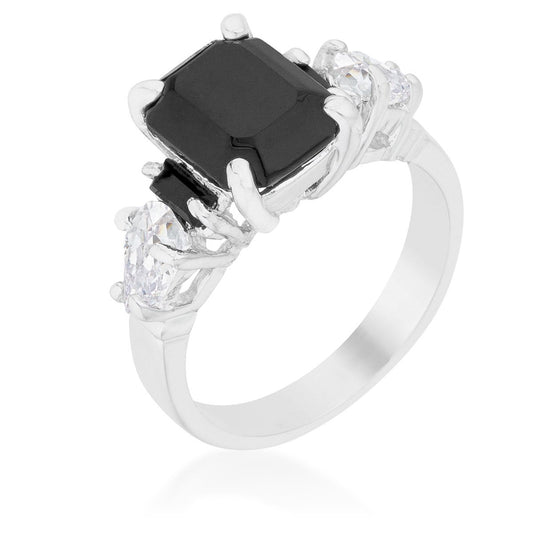 Jet Black Cocktail Ring