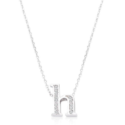 Pave Initial H Pendant