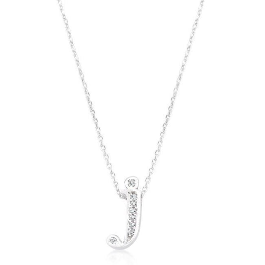 Pave Initial J Pendant