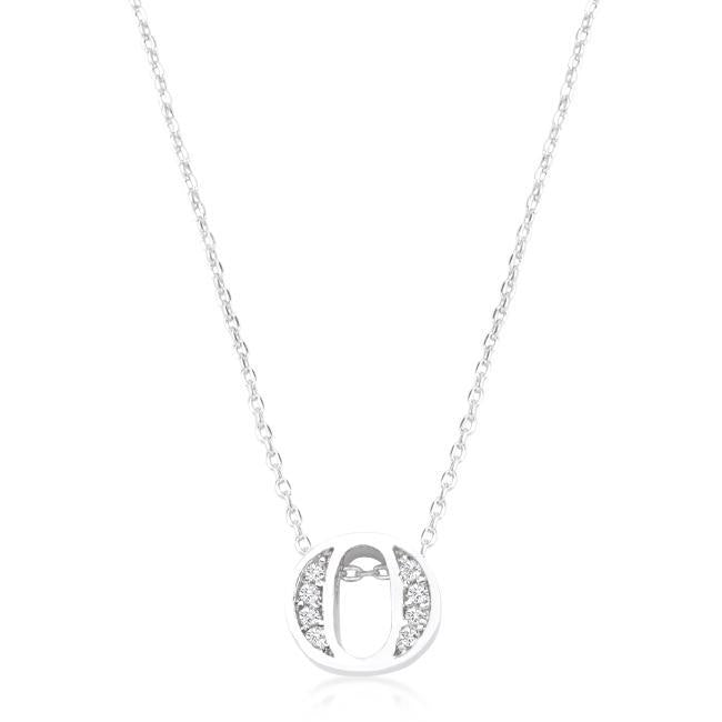 Pave Initial O Pendant