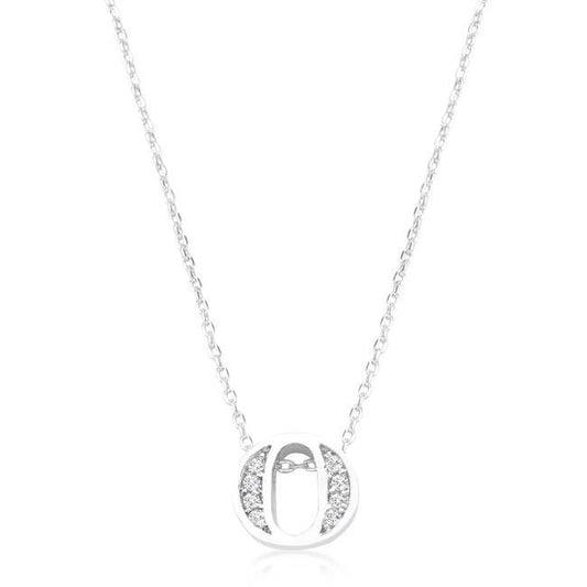 Pave Initial O Pendant