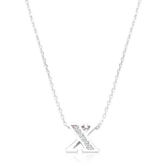 Pave Initial X Pendant