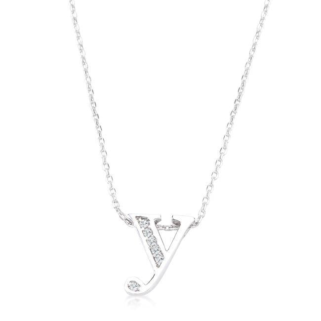 Pave Initial Y Pendant