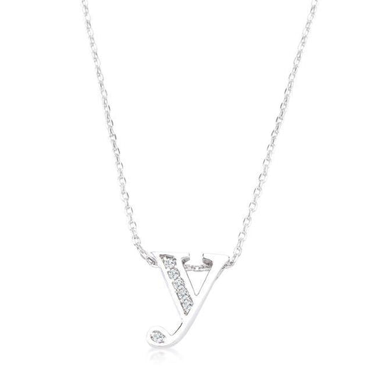 Pave Initial Y Pendant