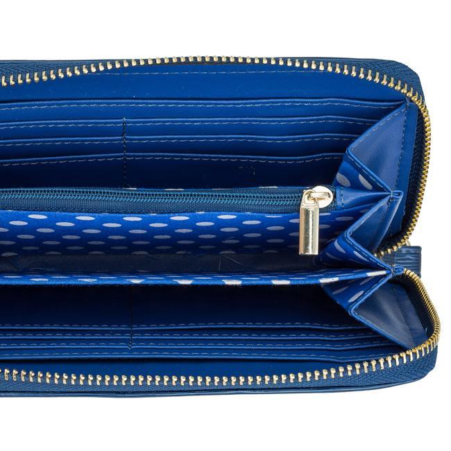 Kate Navy Faux Textured Leather Clutch