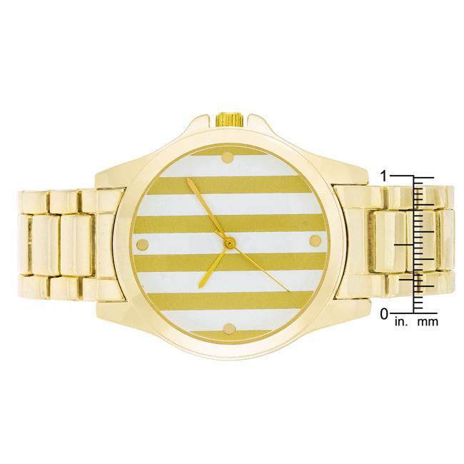 Gold Watch - Gold Stripe Dial