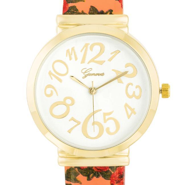 Floral Cuff Watch