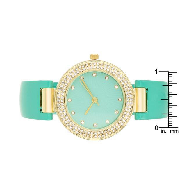 Mint Cuff Crystal Watch