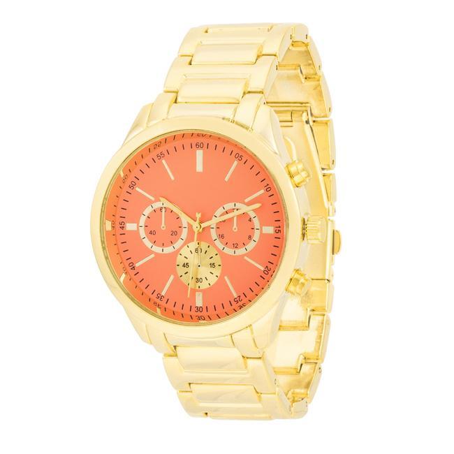 Chrono Gold Metal Watch