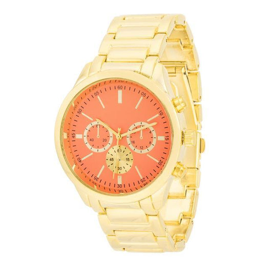 Chrono Gold Metal Watch