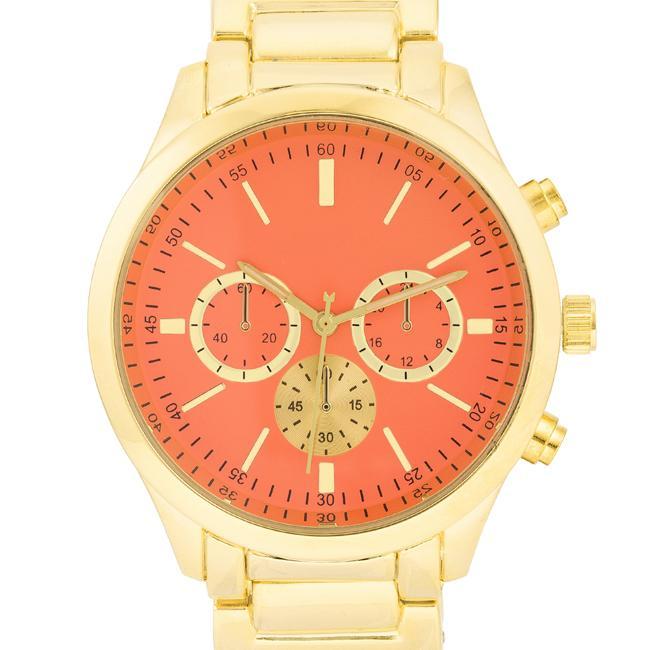 Chrono Gold Metal Watch