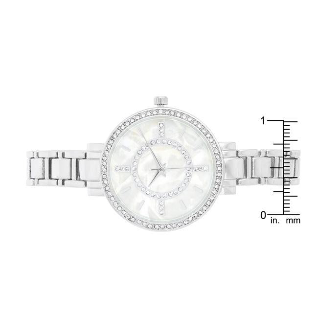 Classic Metal Watch With Crystals